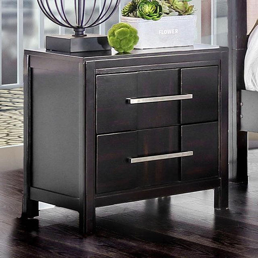 Berenice Espresso Night Stand White, Gray, & Espresso - Imperial Furniture (Las Vegas, NV) - Multi Location