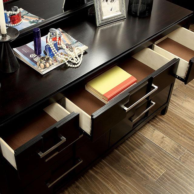 Berenice Espresso Night Stand White, Gray, & Espresso - Imperial Furniture (Las Vegas, NV) - Multi Location