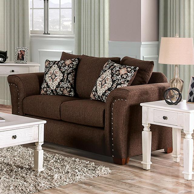 BELSIZE Loveseat Grey, Beige, & Choclate - Imperial Furniture (Las Vegas, NV) - Multi Location