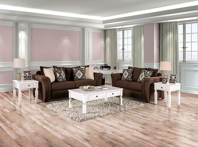 BELSIZE Loveseat Grey, Beige, & Choclate - Imperial Furniture (Las Vegas, NV) - Multi Location