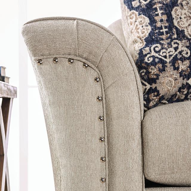 BELSIZE Sofa, Beige/Navy - Imperial Furniture (Las Vegas, NV) - Multi Location