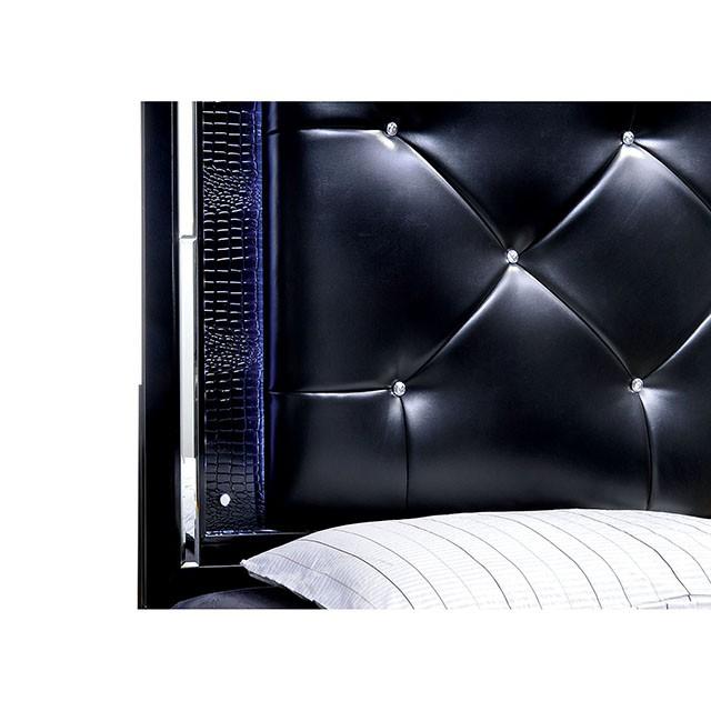 BELLANOVA Black Cal.King, E.King, & Queen Bed - Imperial Furniture (Las Vegas, NV) - Multi Location