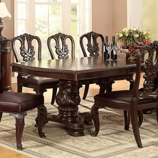 Bellagio Brown Cherry Dining Table w/ 2 Leaves - Imperial Furniture (Las Vegas, NV) - Multi Location