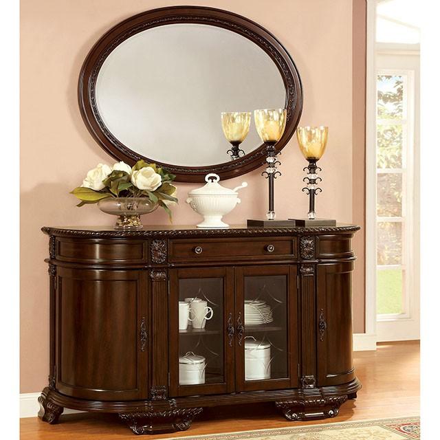 Bellagio Brown Cherry Round Dining Table - Imperial Furniture (Las Vegas, NV) - Multi Location