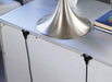 BELLADONNA Night Stand w/ LED & USB, Silver - Imperial Furniture (Las Vegas, NV) - Multi Location