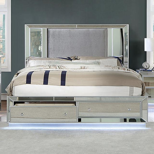 BELLADONNA Cal.King, E.King & Queen Bed, Silver - Imperial Furniture (Las Vegas, NV) - Multi Location