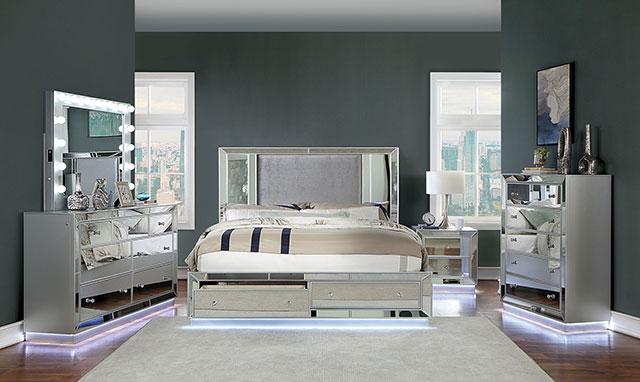 BELLADONNA Dresser w/ LED, Silver - Imperial Furniture (Las Vegas, NV) - Multi Location