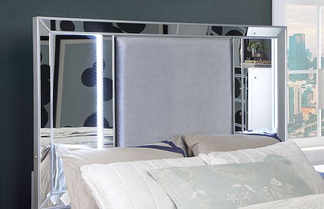 BELLADONNA Cal.King, E.King & Queen Bed, Silver - Imperial Furniture (Las Vegas, NV) - Multi Location