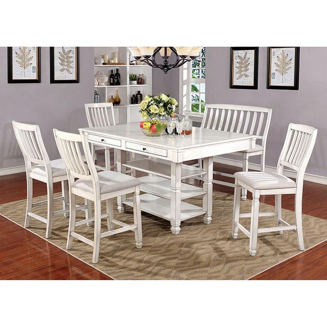 Kaliyah Antique White Counter Ht. Chair (2/CTN) - Imperial Furniture (Las Vegas, NV) - Multi Location