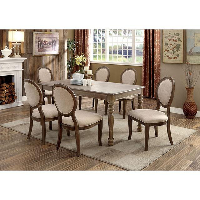 Kathryn Rustic Dark Oak/Beige Side Chair (2/CTN) - Imperial Furniture (Las Vegas, NV) - Multi Location