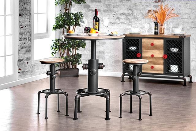 Foskey Antique Black Bar Stool (2/CTN) - Imperial Furniture (Las Vegas, NV) - Multi Location