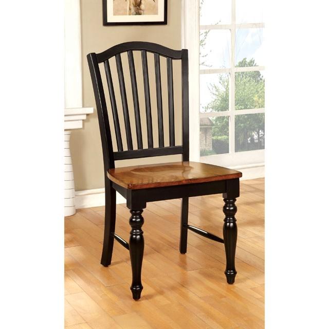 MAYVILLE Black/Antique Oak Side Chair (2/CTN) - Imperial Furniture (Las Vegas, NV) - Multi Location