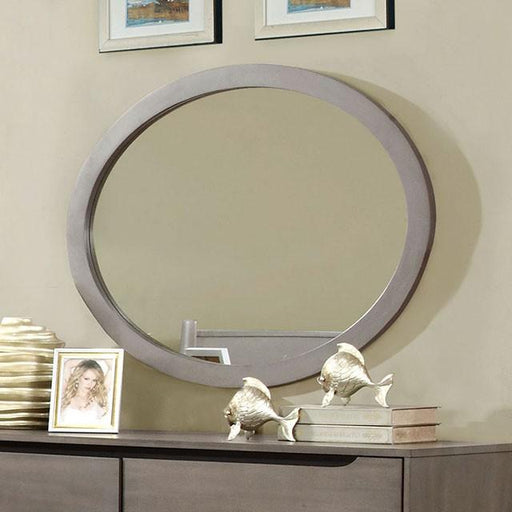 Lennart Gray Oval Mirror - Imperial Furniture (Las Vegas, NV) - Multi Location
