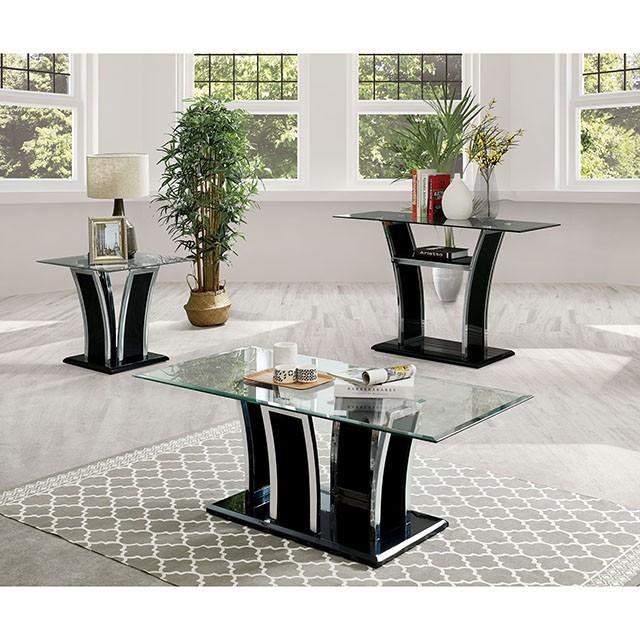 Staten Glossy Black/Chrome Coffee Table - Imperial Furniture (Las Vegas, NV) - Multi Location