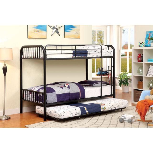 RAINBOW Black Metal Twin/Twin Bunk Bed - Imperial Furniture (Las Vegas, NV) - Multi Location
