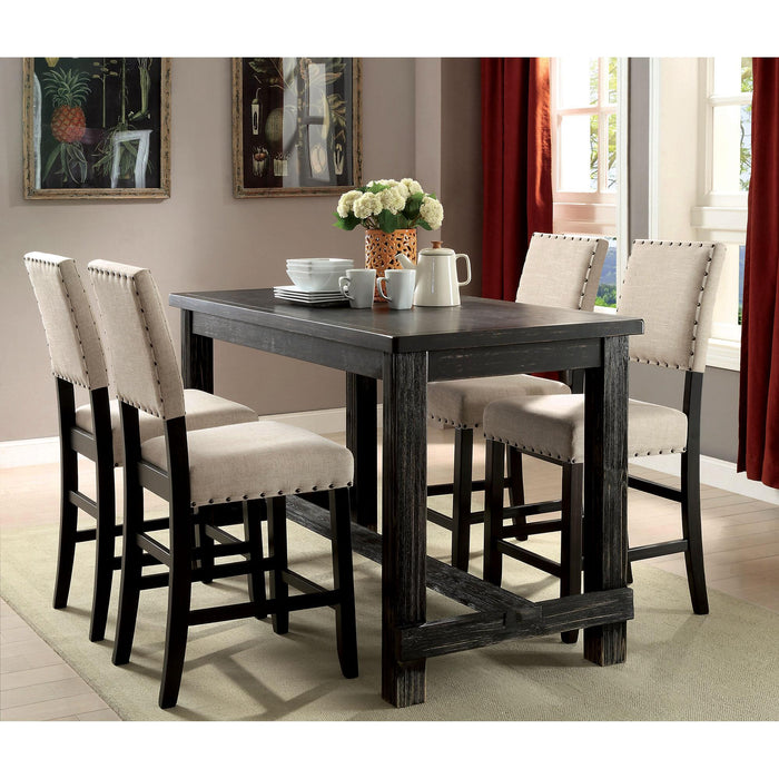 Sania III Antique Black 60" Counter Ht. Table - Imperial Furniture (Las Vegas, NV) - Multi Location