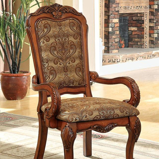Medieve Antique Oak Arm Chair (2/CTN) - Imperial Furniture (Las Vegas, NV) - Multi Location