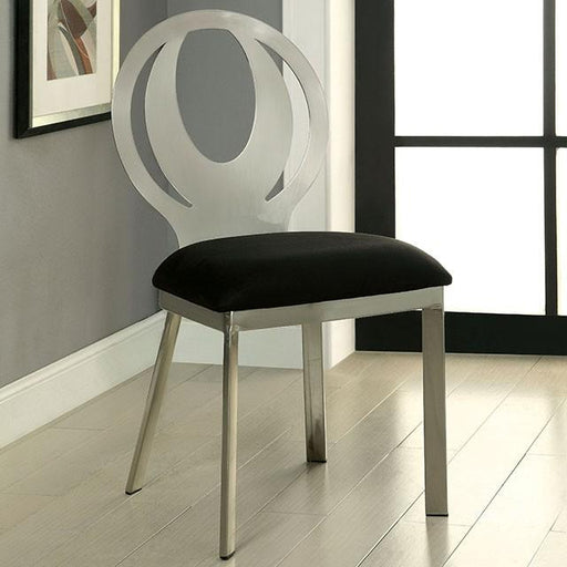 ORLA Silver/Black Side Chair (2/CTN) - Imperial Furniture (Las Vegas, NV) - Multi Location