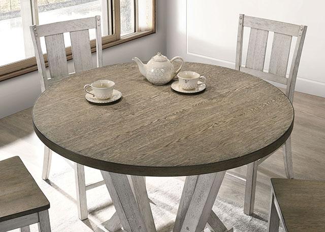 DAKOTA Counter Ht. Table, A. White/Ash Brown - Imperial Furniture (Las Vegas, NV) - Multi Location