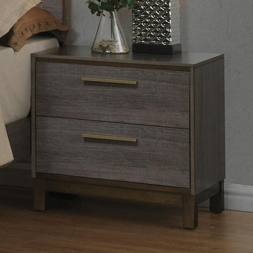MANVEL Two-Tone Antique Gray Night Stand - Imperial Furniture (Las Vegas, NV) - Multi Location