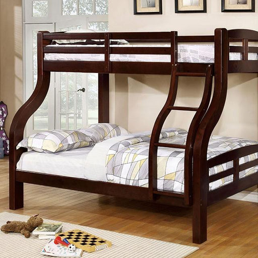 Solpine Espresso Twin/Full Bunk Bed - Imperial Furniture (Las Vegas, NV) - Multi Location