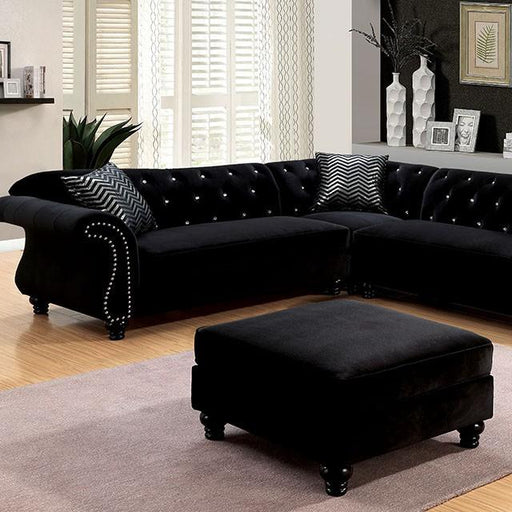 JOLANDA II Black Sectional, Black - Imperial Furniture (Las Vegas, NV) - Multi Location