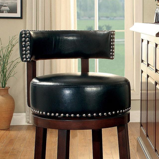 SHIRLEY Dark Oak/Black 24" Bar Stool - Imperial Furniture (Las Vegas, NV) - Multi Location