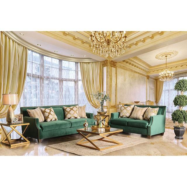 VERDANTE Emerald Green/Gold Sofa - Imperial Furniture (Las Vegas, NV) - Multi Location