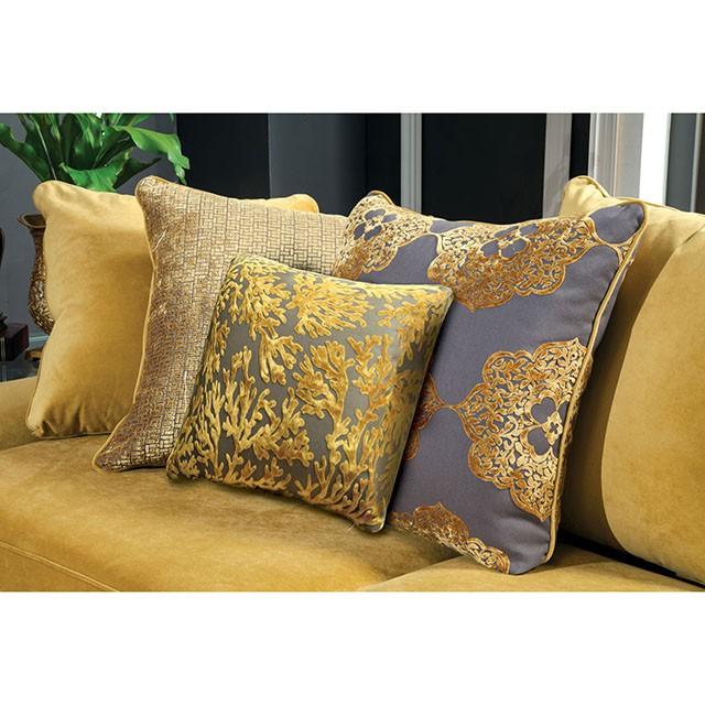 Viscontti Gold/Gray Sofa, Gold - Imperial Furniture (Las Vegas, NV) - Multi Location