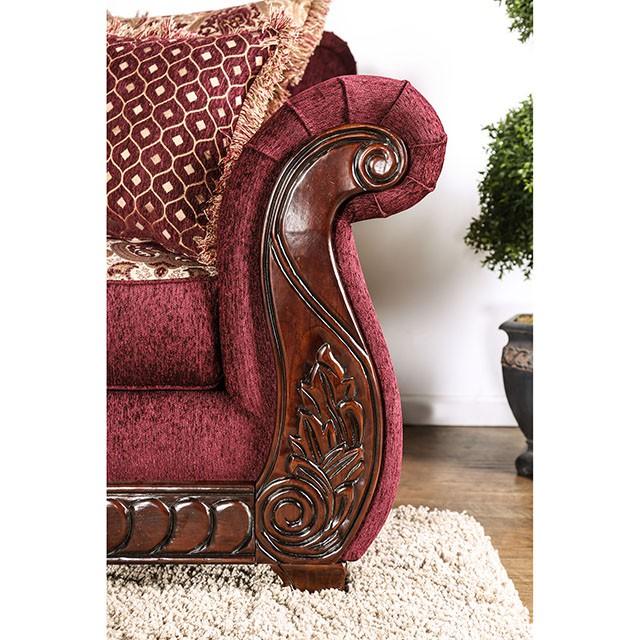 TABITHA Wine Love Seat, Wine - Imperial Furniture (Las Vegas, NV) - Multi Location