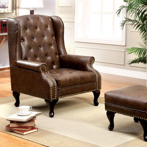 VAUGH Rustic Brown Accent Chair - Imperial Furniture (Las Vegas, NV) - Multi Location