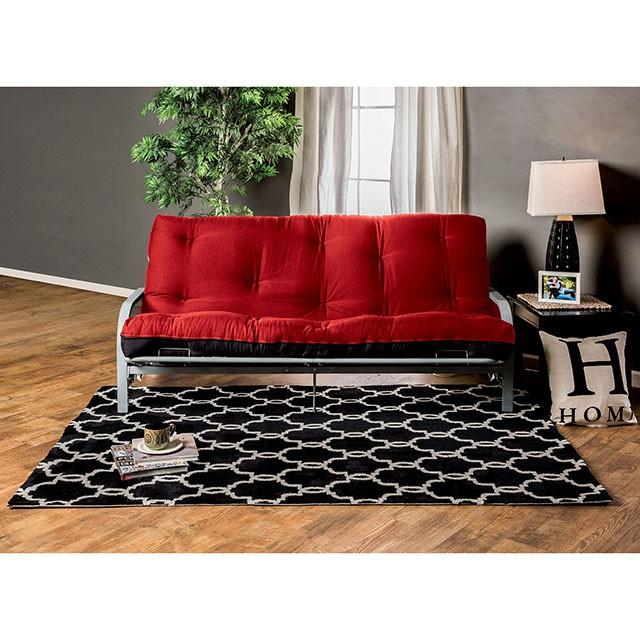 KNOX Red 8" Red/Black Futon Mattress w/ Inner Spring - Imperial Furniture (Las Vegas, NV) - Multi Location