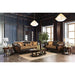 Quirino Tan/Dark Brown Love Seat - Imperial Furniture (Las Vegas, NV) - Multi Location