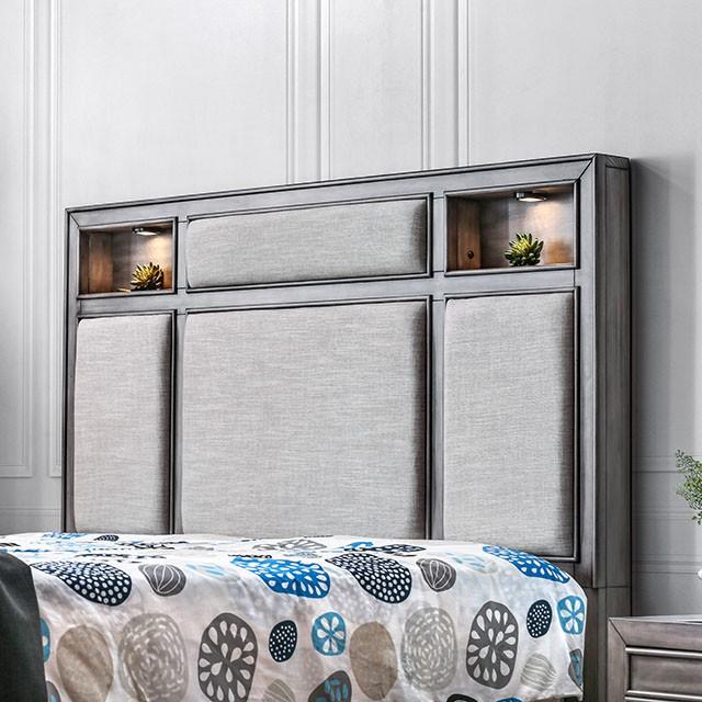 DAPHNE Gray Cal.King, E.King & Queen Bed - Imperial Furniture (Las Vegas, NV) - Multi Location