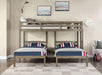 HORTENSE Triple Twin Bunk Bed, W. Gray - Imperial Furniture (Las Vegas, NV) - Multi Location
