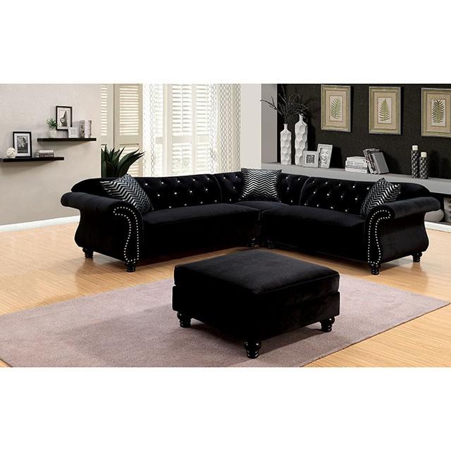 JOLANDA II Black Sectional, Black - Imperial Furniture (Las Vegas, NV) - Multi Location