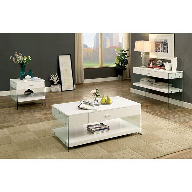 Raya White Sofa Table, White - Imperial Furniture (Las Vegas, NV) - Multi Location