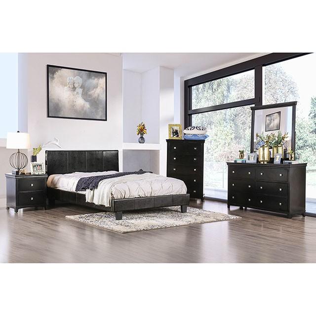Evans Bed Espresso & Pink - Imperial Furniture (Las Vegas, NV) - Multi Location