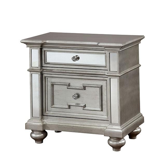 Salamanca Silver Night Stand - Imperial Furniture (Las Vegas, NV) - Multi Location