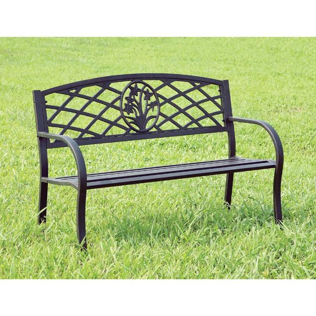 MINOT Black Patio Steel Bench - Imperial Furniture (Las Vegas, NV) - Multi Location