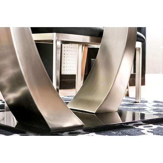 NOVA Silver/Black Dining Table - Imperial Furniture (Las Vegas, NV) - Multi Location