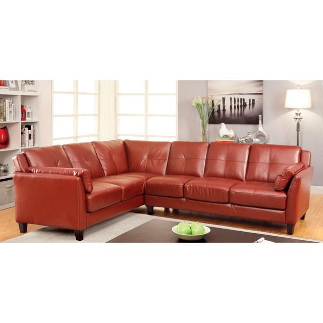 PEEVER Mahogany Red Sectional, Mahogany Red (K/D) - Imperial Furniture (Las Vegas, NV) - Multi Location