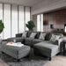 Lowry Gray Sectional w/ Ottoman - Imperial Furniture (Las Vegas, NV) - Multi Location