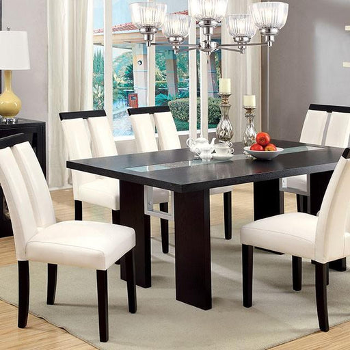 Luminar Black Glass-Insert Dining Table - Imperial Furniture (Las Vegas, NV) - Multi Location