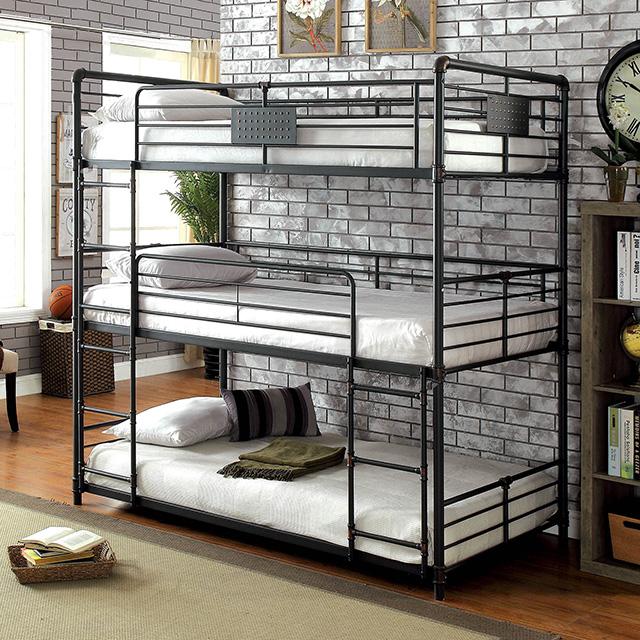 Olga I Antique Black Full/Full Bunk Bed - Imperial Furniture (Las Vegas, NV) - Multi Location