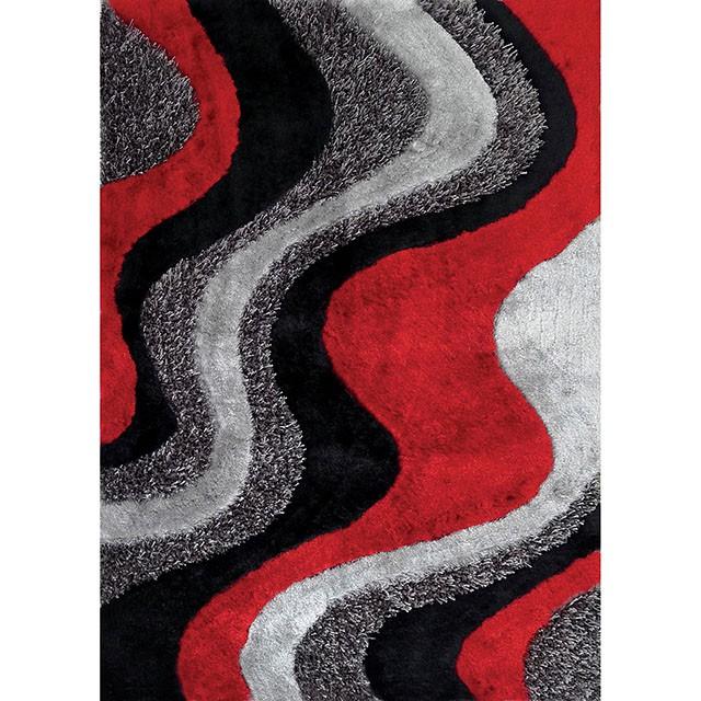 Vancouver Black/Gray/Red 5' X 7' Area Rug - Imperial Furniture (Las Vegas, NV) - Multi Location