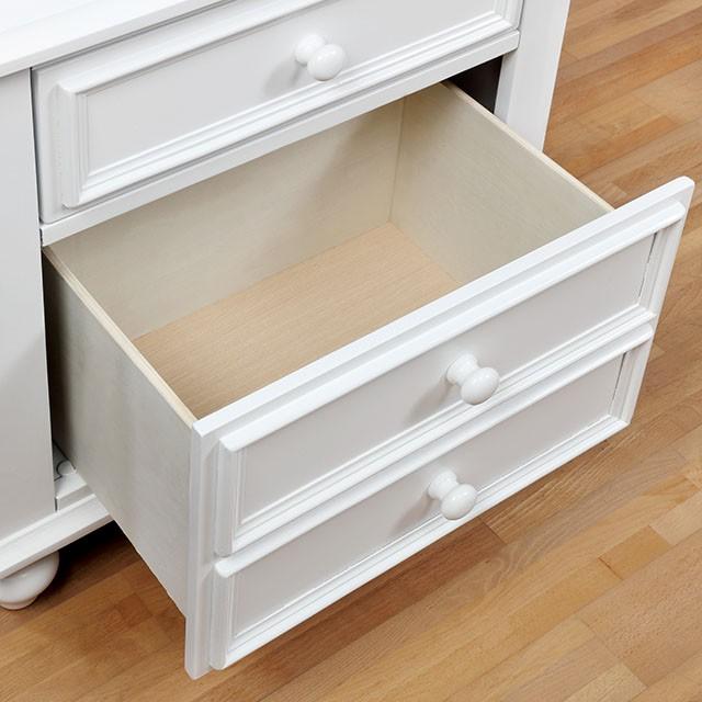 OLIVIA White Night Stand - Imperial Furniture (Las Vegas, NV) - Multi Location