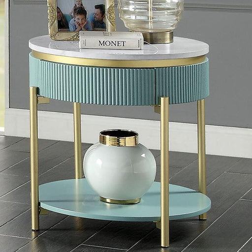 KOBLENZ End Table, Light Teal - Imperial Furniture (Las Vegas, NV) - Multi Location