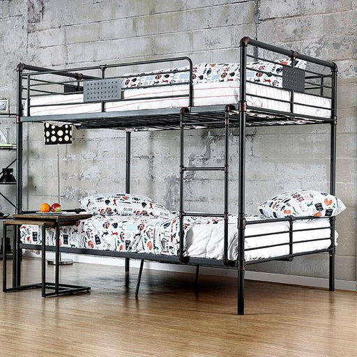 Olga I Antique Black Full/Full Bunk Bed - Imperial Furniture (Las Vegas, NV) - Multi Location