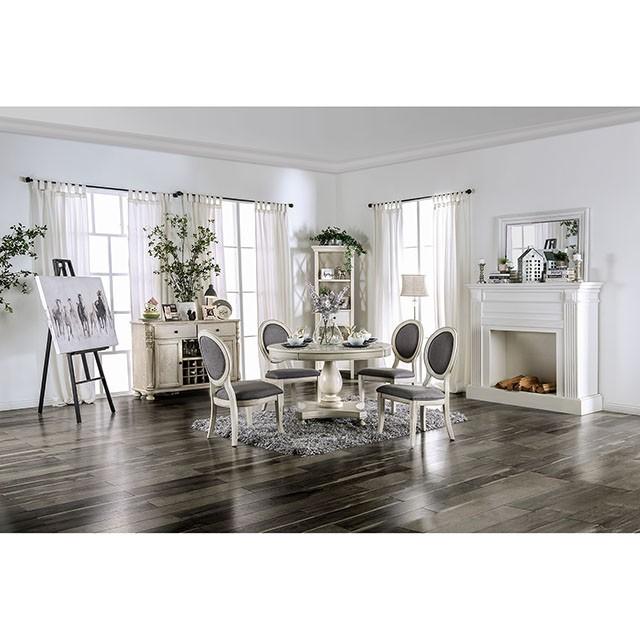 Kathryn Antique White Round Dining Table, Antique White - Imperial Furniture (Las Vegas, NV) - Multi Location